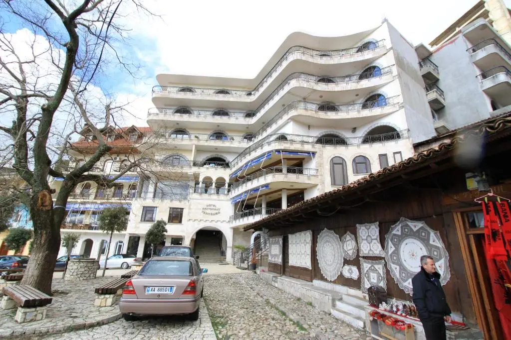 Hotel PANORAMA Kruje view on the castle and the old town